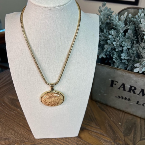 Stunning Picture Jasper Necklace with Chain - Picture 1 of 4